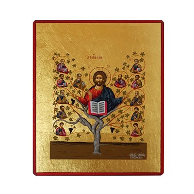 Писана ікона Ісус Христос Виноградна лоза 15 Х 19 см m 23 фото
