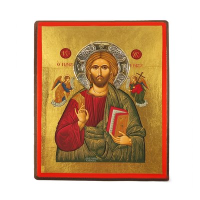 Писаная икона Иисус Христос Вседержитель 15,5 Х 20 см m 54 фото
