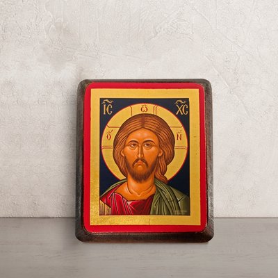 Писаная икона Спасителя Иисуса Христа 10 Х 13 см m 188 фото