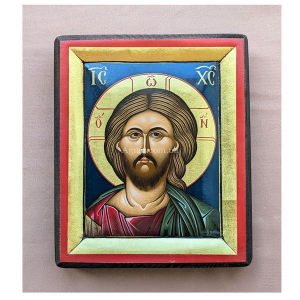 Писаная греческая икона Спаситель Иисус Христос 16 &times; 20 см M 385 фото