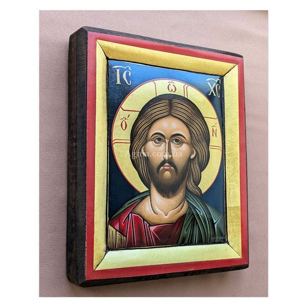 Писаная греческая икона Спаситель Иисус Христос 16 &times; 20 см M 385 фото