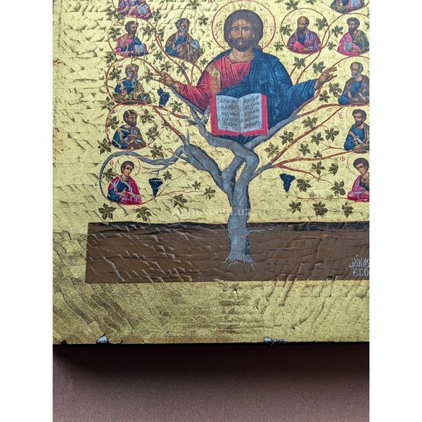 Писана грецька ікона Ісус Христос Лоза Істинна 15 &times; 19 см M 372 D фото