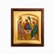 Писаная на холсте икона Святой Троицы 12 Х 14 см m 183 фото 1
