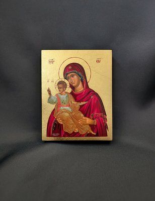 Писана грецька ікона Пресвятої Богородиці 9 &times; 11,5 см M 340 фото