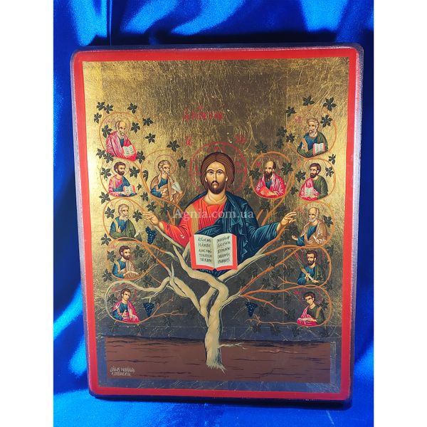 Писаная икона Иисус Христос Виноградная лоза 25 Х 33 см m 156 фото