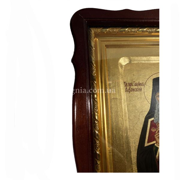 Писана ікона у кіоті Святий Преподобний Гавриїл Афонський 25 Х 30 см MK 01 фото
