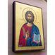 Писаная греческая икона Вседержитель Иисус Христос 19 &times; 26 см M 41 D фото 3
