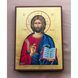 Писаная греческая икона Вседержитель Иисус Христос 19 &times; 26 см M 41 D фото 4