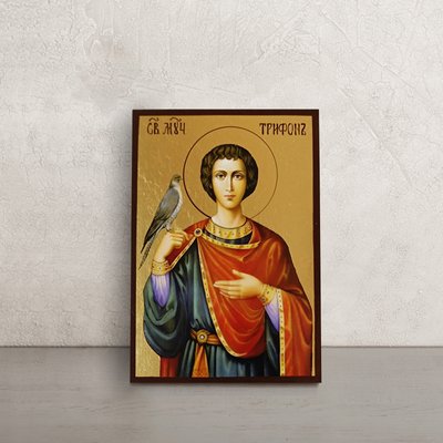 Икона Святой мученик Трифон 10 Х 14 см L 397 фото