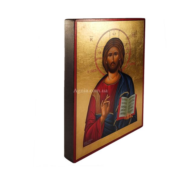 Икона Cпаситель Иисус Христос писаная на холсте 15 Х 19 см m 111 фото