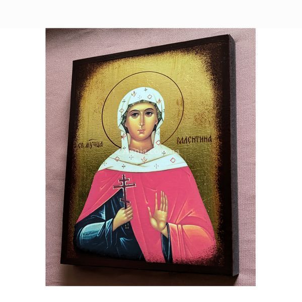 Именная икона Святая Валентина Кесарийская 14 &times; 19 см L 211 D фото