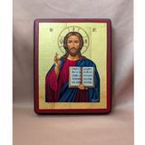 Греческая писаная икона Вседержитель Иисус Христос 16 &times; 20 см M 395 фото