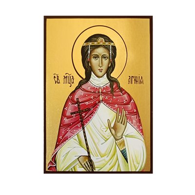 Іменна ікона Агнія Свята мучениця Римська 14 Х 19 см L 217 фото