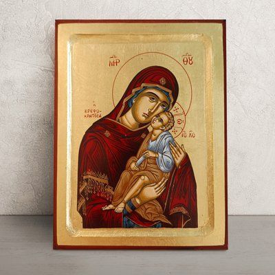 Грецька писана ікона Божої Матері 22,5 Х 29 см m 254 фото