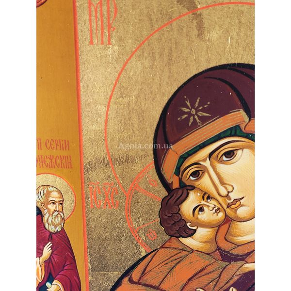 Писаная Владимирская икона Божией Матери 27,5 Х 38 см m 159 фото
