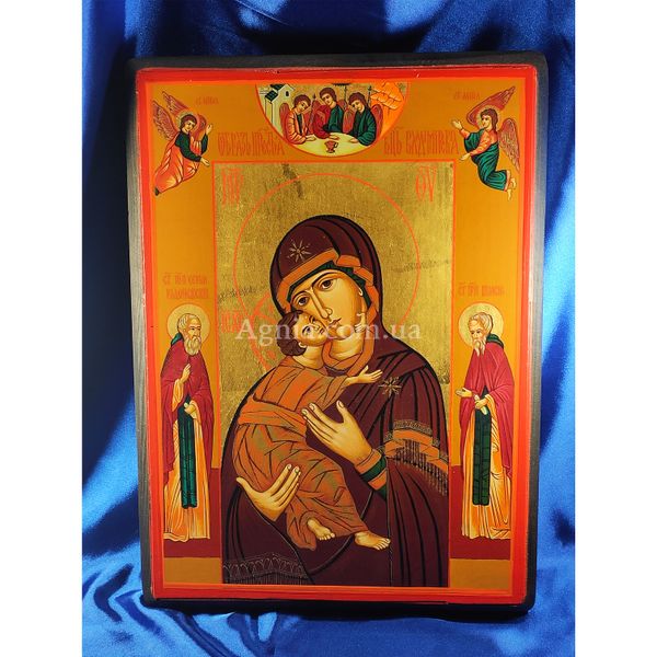 Писана Володимирська ікона Божої Матері  27,5 Х 38 см m 159 фото