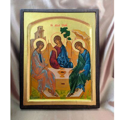 Эксклюзивная писаная икона Святой Троицы 27,5 &times; 34 см M 10 фото