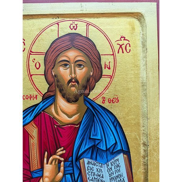 Писана грецька ікона Ісуса Христа 22,5 Х 29 см M 108 фото