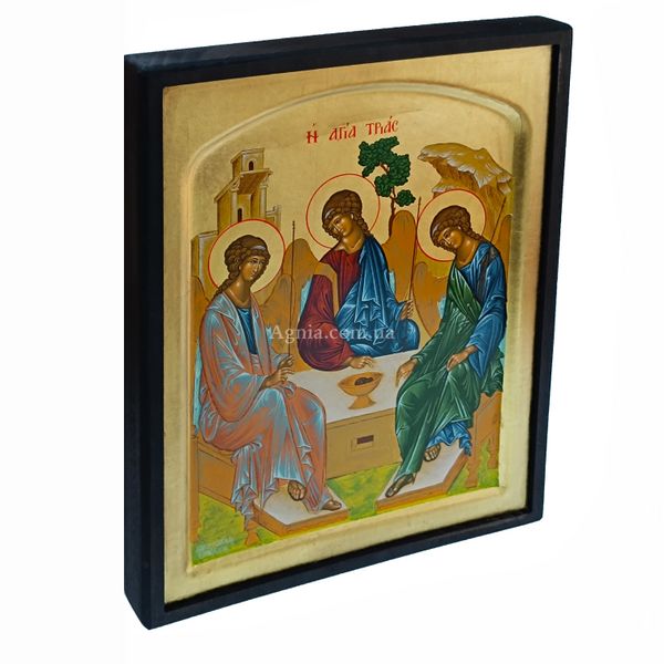 Писаная икона Святой Троицы 27 Х 34 см m 10 фото