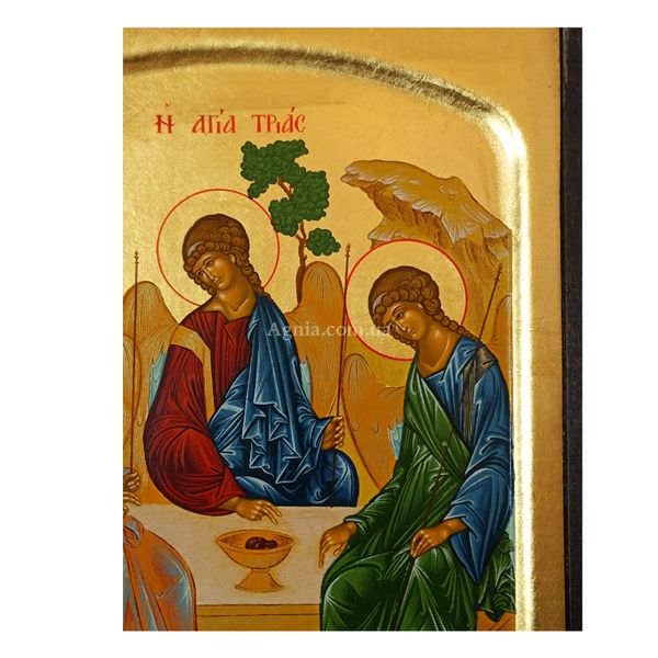 Писаная икона Святой Троицы 27 Х 34 см m 10 фото