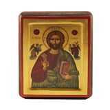 Писаная икона Иисус Христос Пантократор 15,5 Х 20 см m 60 фото