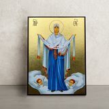 Ікона Покрова Пресвятої Богородиці 14 &times; 19 см L 83 D фото