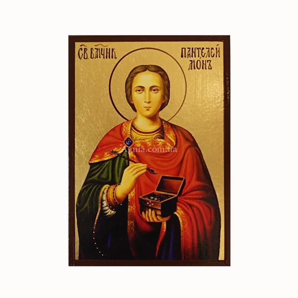 Икона Святой Пантелеймон великомученик 10 Х 14 см L 527 фото