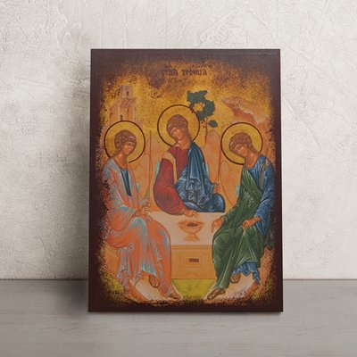 Икона Святой Троицы (Рублев) 14 Х 19 см L 848 фото