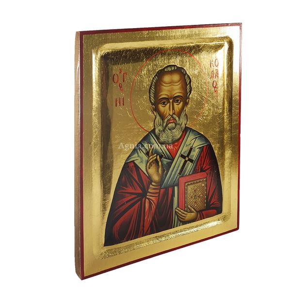 Писаная икона Святой Николай Чудотворец 22,5 Х 28 см m 110 фото