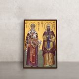 Икона Святые Кирилл и Мефодий 10 Х 14 см L 304 фото