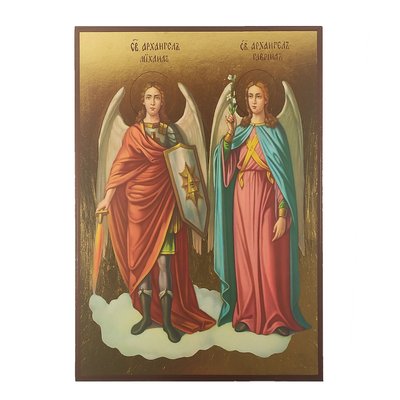 Икона Архангелов Михаила и Гавриила 20 X 26 см L 355 фото