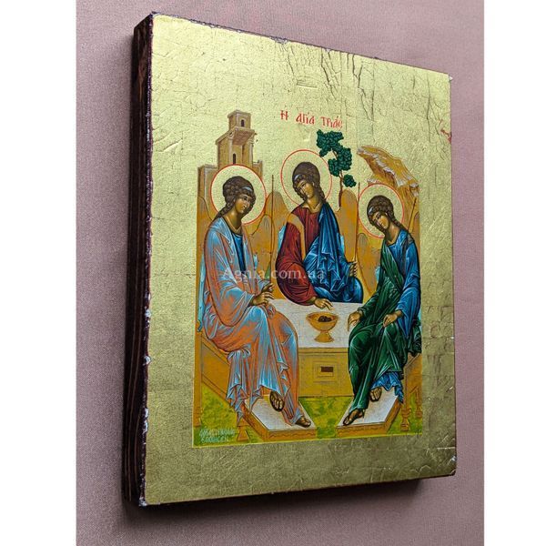Грецька писана ікона Свята Трійця (Старозавітна) 15 &times; 19 см M 397 C фото