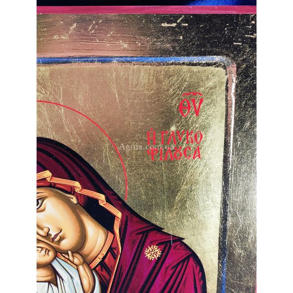 Писаная икона Гликофилуса Пресвятой Богородицы 32 Х 42,5 см m 162 фото