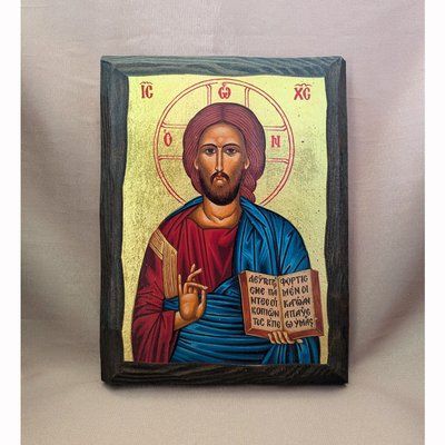Писана грецька ікона Спасителя ІсусаХриста 15,5 &times; 20 см M 399 фото