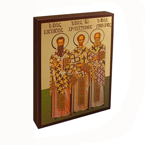 Ікона Василій Великий, Іоан Златоуст та Григорій Богослов 10 Х 14 см L 762 фото