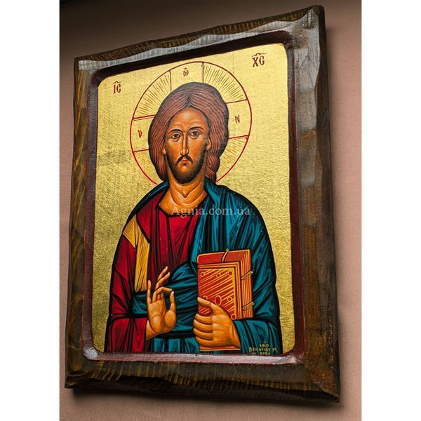 Писана грецька ікона Спасителя Ісуса Христа 24 &times; 30 см M 361 фото