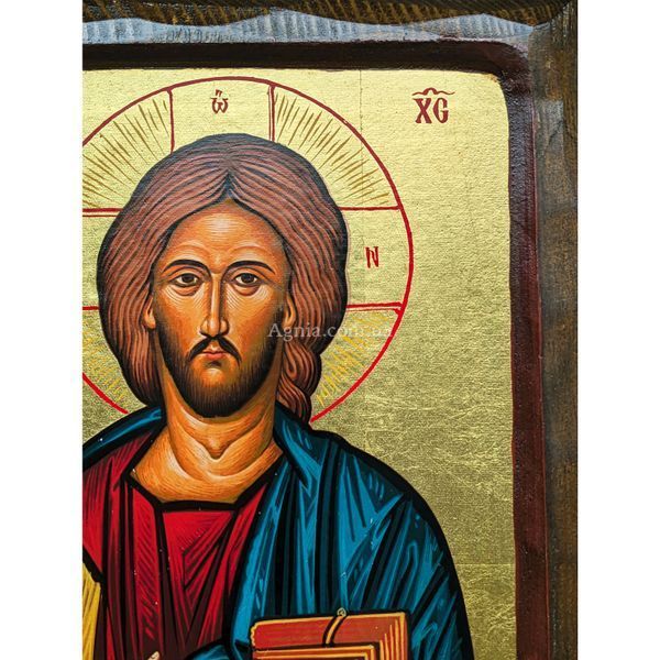 Писана грецька ікона Спасителя Ісуса Христа 24 &times; 30 см M 361 фото