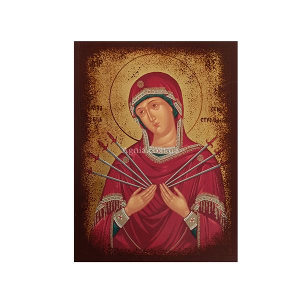 Ікона Божої Матері Семистрільна 14 Х 19 см L 182 фото