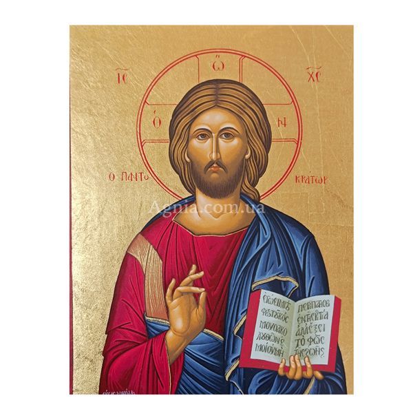 Ікона Спаситель Ісус Христос ручний розпис на холсті 19 Х 26 см m 41 фото